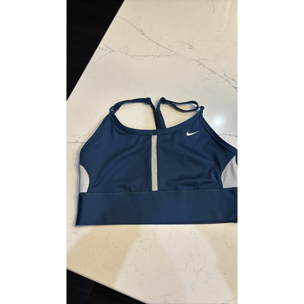 Nike Women's Dri-FIT Indy Light Support Sports Bra Navy Blue